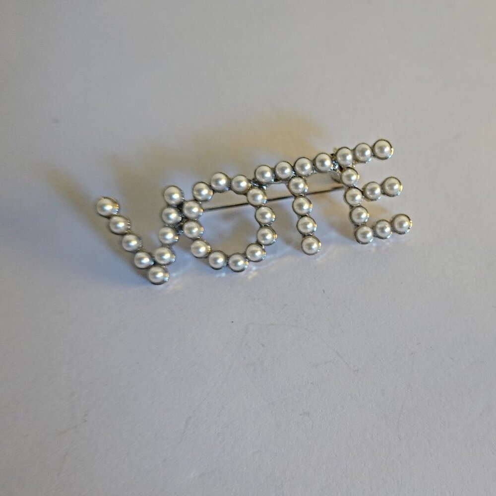 VOTE pearl pin